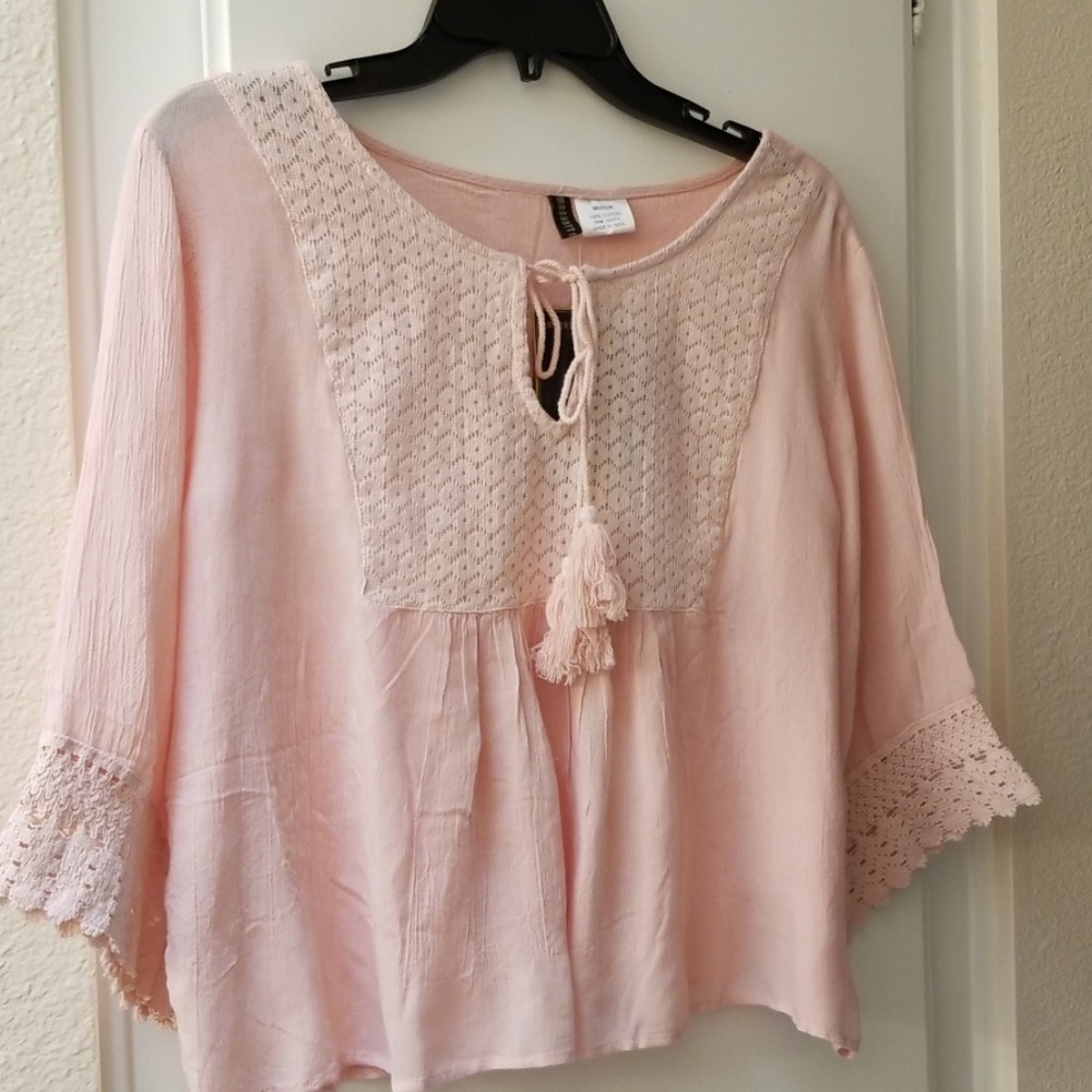 Elbow sleeves rayon gauze top